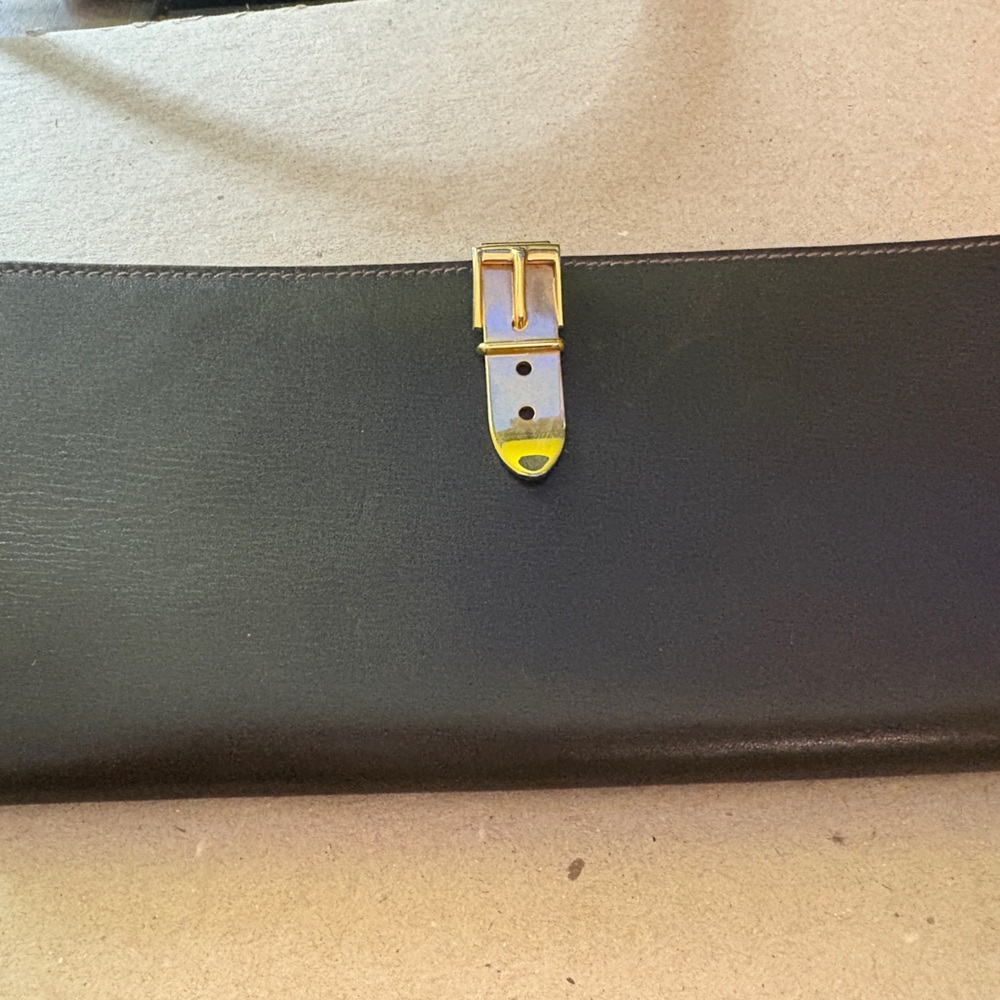 Gucci Brown Wallet with Gold Buckle